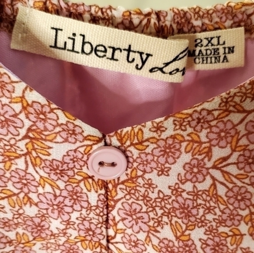 Liberty Love Floral Ruffle Plus Size Dress 2XL NWT - Picture 9 of 9